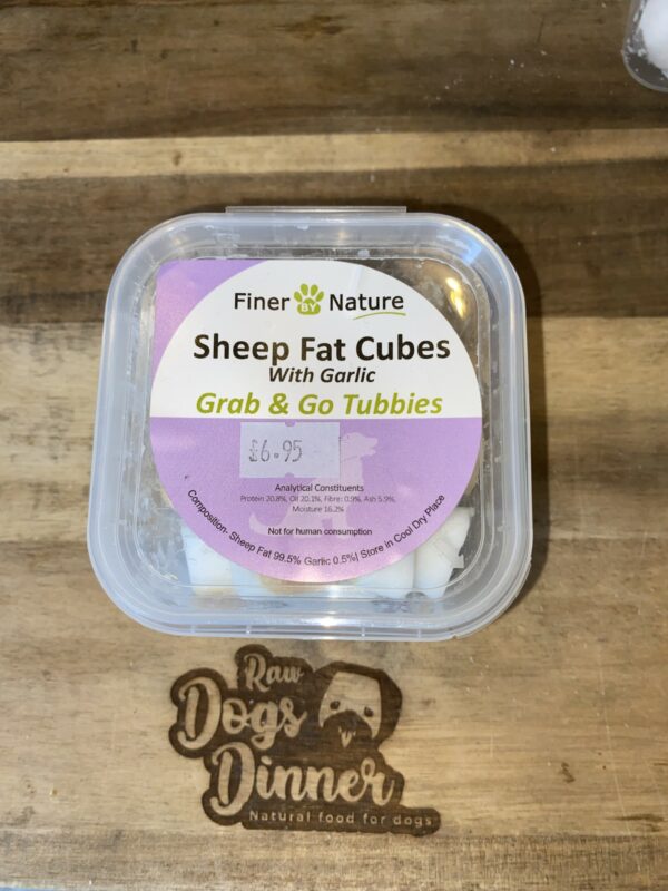 Sheep Fat Cubes with Garlic