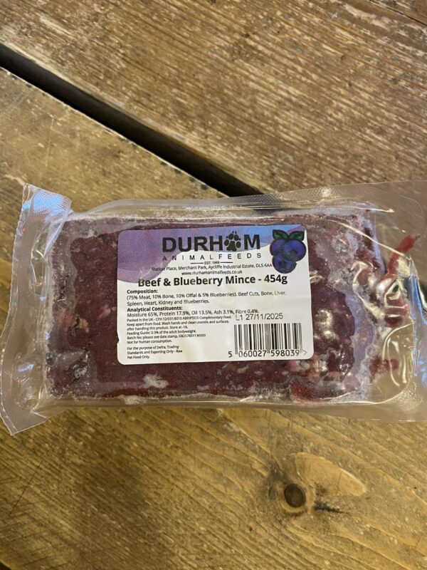 Beef With Blueberry 454g Durhams